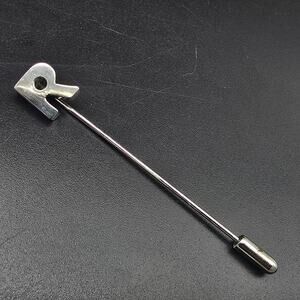 Vintage Silver Tone Letter R Initial Stick Pin Monogram Timeless Classic NOS